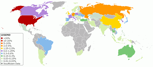 World Malware Map - January 2012