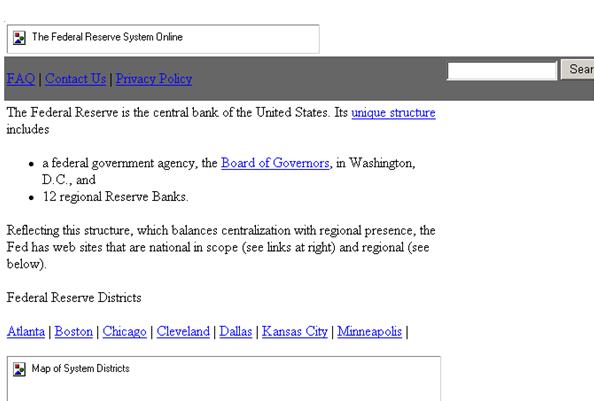 Federal Reserve Fake Webpage